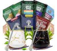 Coffret Yerba Mate Complet Aurora & Nocturne - Accessoires et 10x50g Dégustations Aromatiques