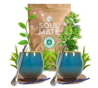 Coffret Yerba Mate Soul Mate Mega Menta 500g - Ensemble complet pour deux personnes