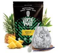 Coffret Yerba Mate Verde Mate Green Ananas 500g - Set complet avec calebasse, bombilla et accessoires