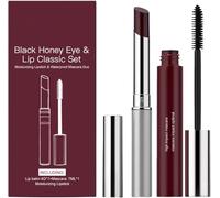 Coffret Yeux & Lèvres Classique Miel Noir, Duo Rouge à Lèvres Hydratant & Mascara Waterproof, Hydratation, Nutrition, Repulpage, Sublimation de la Couleur Naturelle
