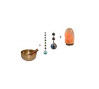Coffret ZEN : Bol chantant + Lampe de Sel + Suspension en cristal