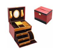 Coffrets à bijoux for femmes, boîte à bijoux, trousse à cosmétiques, valise portable à 4 niveaux for boucles d'oreilles, colliers, bagues, boîtes de rangement for bijoux, boîte à cadeaux du Nouvel An
