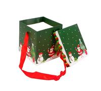 Coffrets cadeaux de Noël, décoration extérieure sous le sapin, emballage for intérieur, fête, mariage, décoration d'intérieur(Green Santa Claus L)