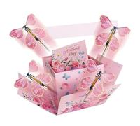 Coffrets Cadeaux, Expérience Immersive De Conte De Fées, 15x14,8x12,5 Cm, Coffret Cadeau D' De Surprise De Papillon, B-Ox Fantastique Explosif À Imprimé Floral, Connexion Émotionnelle Tactile
