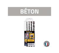 Coffrets de 4 forets béton DIAGER SDS-plus Twister Plus - 127B
