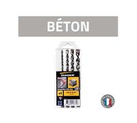 Diager Coffret 4 forets béton Twister Plus SDS+ 6 à 12 mm