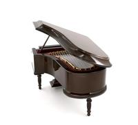 Coffrets De Figurines D'instruments De Musique Piano À Queue Miniature en Acajou Ensemble Double avec Accessoires(C)