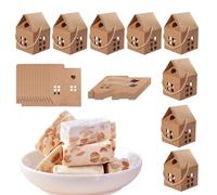 Coffrets De Friandises De Noël - 30 Pièces Conteneurs De Faveurs De Snack En Forme De Maison | Petites Boîtes De Noël | Pour Adultes Maison Mariage Anniversaire Festival Soirée Réunion