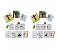 Coffrets de la Semaine Sainte | Coffrets de Pâques, cadeaux de la Semaine Sainte de Pâques en famille, scènes de résurrection de Pâques, décorations de Pâques pour la maison et le bureau. (2 set)