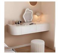 Coffrets de maquillage Coiffeuse De Chevet Peu Encombrante Pour La Chambre À Coucher | Coiffeuse Suspendue Entièrement Assemblée Avec Tiroirs | Installation Facile(Right)