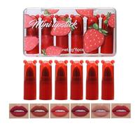 Coffrets De Rouge À Lèvres Pour Les Femmes | 6 Pièces Brillant À Lèvres Matte À Longue Durée | Gloss Pour Jeunes Filles | Pour Femmes Débutantes Enthousiastes Beauté Quotidienne Bureaux Soirée
