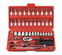 Coffrets d'outils à main de réparation Coffret à outils Clés à fourche Douilles Clés à cliquet Jeux de clés à douille Jeux de clés Kit d'outils de réparation de voiture à domicile wljdp240511 (coule