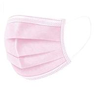 COFI 1453 50x -500x Pièce Masque de Protection de la Bouche Jetable Masque Facial 3 Pli Textile Rose - Rose, 50x Stück