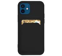 COFI 1453 Étui de protection en silicone avec porte-cartes Compatible avec Samsung Galaxy A32 4G (A325F) Noir