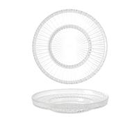 COFI 1453 Lot de 6 assiettes en verre de 12 cm pour verres à thé