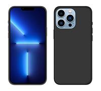 cofi1453® Coque de protection basique en silicone TPU souple pour iPhone 13 Pro Max Noir mat