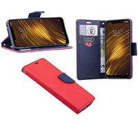 cofi1453 Cuir Véritable Sacs pour Livres Rouge - Xiaomi Pocophone F1