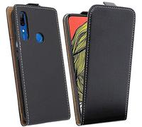 cofi1453®Étui à Clapet Compatible avec Huawei P Smart Z Étui Portable Vertical Rabattable Pochette de Protection Étui à Abattant Noir
