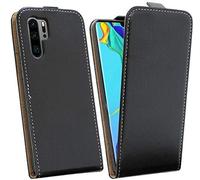 cofi1453 Étui à Clapet Compatible avec Huawei P30 Pro Étui Portable Vertical Rabattable Housse de Protection Rabattable Étui Noir