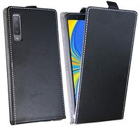 cofi1453 Étui à Clapet Compatible avec Samsung Galaxy A7 2018 (A750F) Étui Portable Vertical Rabattable Housse de Protection Rabattable Étui Noir