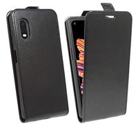 Cofi1453 Étui à Clapet Compatible avec Samsung Galaxy Xcover Pro (G715F) Étui Portable Vertical Rabattable Housse de Protection Rabattable Étui Noir