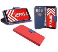 cofi1453 Fantaisie étui Livre FR Huawei P Smart Toutes Les Couleurs - Rouge