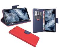 cofi1453 Fantaisie étui Livre FR Nokia X6 Toutes Les Couleurs - Rouge