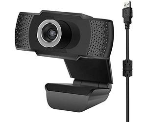 cofi1453® Webcam HD 1080P Caméra FaceTime Microphone Webcam Haute définition Microphone Compatible avec Ordinateur Portable et Ordinateur