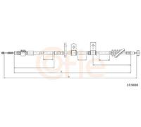 COFLE Câble de frein à main Câble De Frein à Main 17.5028 arrière droit