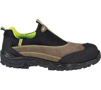 Cofra SITUP Chaussures de sécurité sans lacets S1P pour homme à faible glissement sur les chaussures de travail confortables, Marron et noir., 44 EU