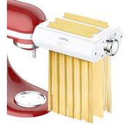 COFUN 3 en 1 Accessoire pour Machine à Pâte pour KitchenAid Robot Pâtissier | Accessoires pour KitchenAid laminoir Acier Inoxydable, Inclus Rouleau de Feuille à Pâtes, Coupe-Spaghetti, Coupe-Fettuccine