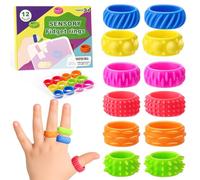 Cofvetia 12 Pcs Jouets D'agitation pour Enfants, Fidget Ring Toys pour Enfants Adultes, Fidget Squishy Toy Anxiety ADHD Toys, Apaisant en Cas de Stress Anxiété