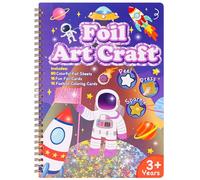 Cofvetia DIY Activité Manuelle avec Foil Stickers, Foil Art Enfant, Jouets Bricolage Créatifs pour Fille 3+ Ans, Kits de Princesses, Activites Manuelles pour Enfants, Kit Créatif (Style Astronaute)