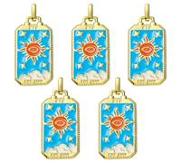 COGCHARGER Breloques de tarot pour la fabrication de bijoux - Pendentifs rectangulaires avec motif soleil - Breloques pour bracelets et colliers - Fournitures de bricolage, Métal