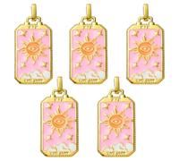 COGCHARGER Breloques de tarot pour la fabrication de bijoux - Pendentifs rectangulaires avec motif soleil - Breloques pour bracelets et colliers - Fournitures de bricolage, Métal