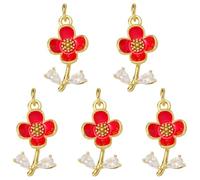 COGCHARGER Breloques en émail pour bracelets, Klein, Laiton, Pas de pierre précieuse