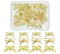 COGCHARGER Charms nœud papillon pour la fabrication de bijoux - Lot de charmes mignons en alliage - Pendentifs pour bracelet, collier, boucle d'oreille - Fournitures DIY