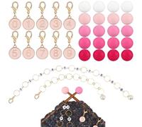 COGCHARGER Ensemble D'Outils De Tricot 32 pièce Comprenant Des Marqueurs De Mailles Des Chaînes De Compteur De Rangs De Tricot Des Butées D'Aiguilles À Tricoter En Silicone Pour Projet De Tricot