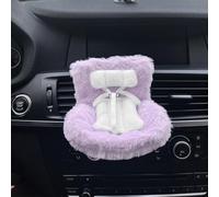 COGEEK Clip d'aération de voiture pour poupées, siège de sécurité pour poupées avec coussin en fourrure douce, joli désodorisant de voiture pour affichage de poupée, accessoire de décoration de