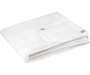COGEX 082653 Bâche Armée Transparente 2 x 3 m 160 g/m² avec Œillets | PE enduit, 160 g/m², imperméable, stabilisée UV, ourlets et œillets, dimensions brutes 2 × 3 m