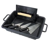 COGEX 50503 Kit de Maçonnerie pour Bricolage Maison - 5 Outils Essentiels avec Auge 10 L Taloche et Truelles - Idéal Débutant et Travaux Occasionnels