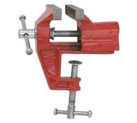 Cogex 64603 Etau acier à agrafe | acier, fixation agrafe 30 mm, ouverture 45 mm, mâchoires 70 mm, usage établi et table de travail