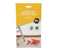 COGEX 647760 Bâche de Protection Peinture 4 x 5 m 20 m² - Film de Protection Sols et Meubles - Travaux Rénovation Bricolage Papier Peint