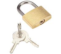 COGEX 80107 Cadenas en Laiton 25 mm - Cadenas à Clé avec 2 Clés - Anse en Acier Trempé - Sécurité Renforcée pour Portail, Garage, Coffret et Dépendance