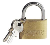 COGEX 80207 Cadenas en Laiton 30 mm - Cadenas vec 2 Clés - Anse en Acier Trempé - Sécurité Renforcée pour Portail, Garage, Coffret et Dépendance
