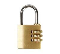 COGEX 80724 Cadenas à 3 codes Laiton 30 mm, Dore