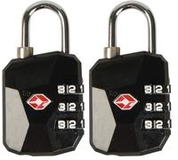 COGEX 80744 Cadenas Tsa à code 35 mm, Noir (Lot de 2)