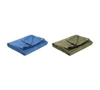 Cogex 82223 Bâche Multi usages 3 x 5 m Bleu & Bâches (Bricolage) - pour Protection, en Bois, Couverture 1,5x6m - bâche étanche Multi-Usage en polyéthylène tramé, œillets et Ourlets