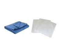 Cogex 82223 Bâche Multi usages 3 x 5 m Bleu & NESPOLI 3 bâches de Protection (3x20m²)