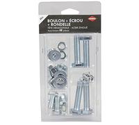 COGEX 85213 Boulon avec Ecrou/Rondelle, Gris, Set de 48 Pièces